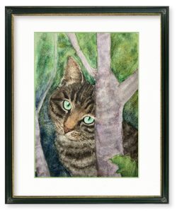 kuroさん「視線」藪の中の猫。そっと近づいたのに既にこちらを見ていた。互いに感じる視線と緊張感。
