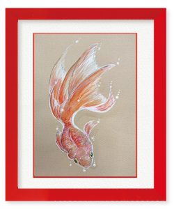 H.Koumuraさん「游ぐ」急に金魚が描きたくなりました。何故？