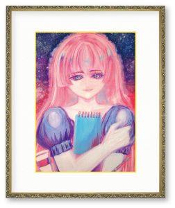 在桜ゆめさん「drawing fortune」　誰もが楽しく自由に絵を描き続けられる幸せな世界であってほしいと祈りを込めて描きました…！