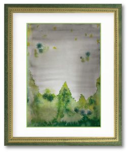 matsuさん「deep forest night」　夜の森をイメージして描きました。