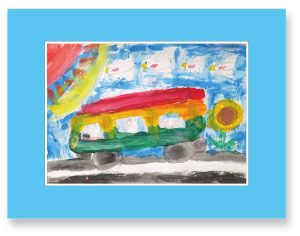 オオシマチカミさん「夏のおでかけ」楽しい夏をイメージして描きました