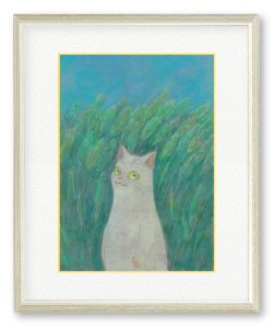 絢真さん「ねぇ、あそぼ」爽やかな風が吹き抜けるねこじゃらしの草原で、ゆるゆるふわふわと遊ぶ猫ちゃんの物語のイメージです。