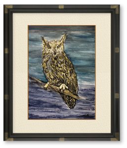 晴れの国の動物絵描き AKiさん「夜がやさしい理由。」ふいにひとりで活動をし始める夜、静かにただ見守る存在がいてくれたらいいなという祈りを込めて。
