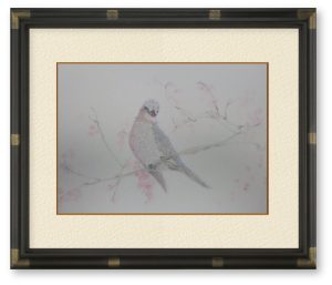 White Petalさん「~♪赤い実を食べた♪~」赤い鳥小鳥なぜなぜ赤い　赤い実を食べた　この歌詞にｲﾝｽﾋﾟﾚｰｼｮﾝを得て　頬の赤い鵯を描きました