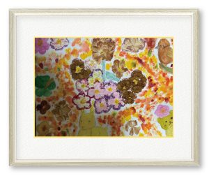 真実さん「暖かな世界」明るい色使いの絵を観て､誰かも元気を与えられたらなと思い作品を制作しました。